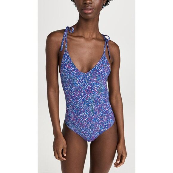 NWT Isabel Marant Swan Swimsuit in Blue and Pink Size 44 / US 12 Large - Picture 1 of 9